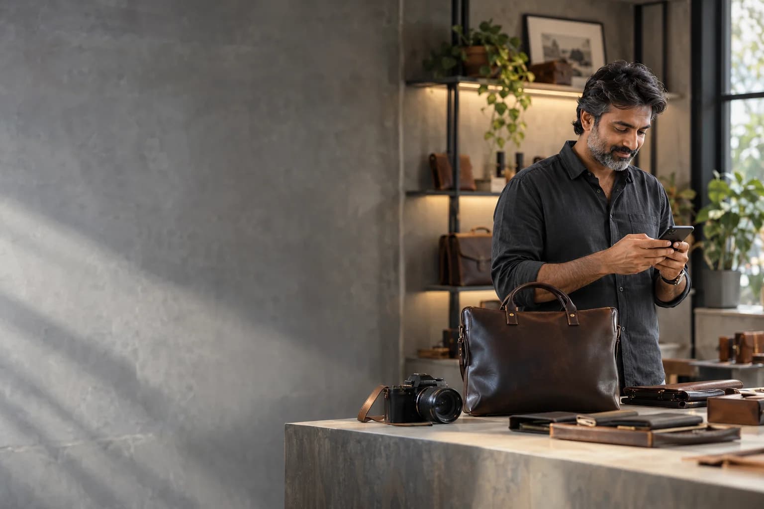 An accessory maker checking a request for a featured product